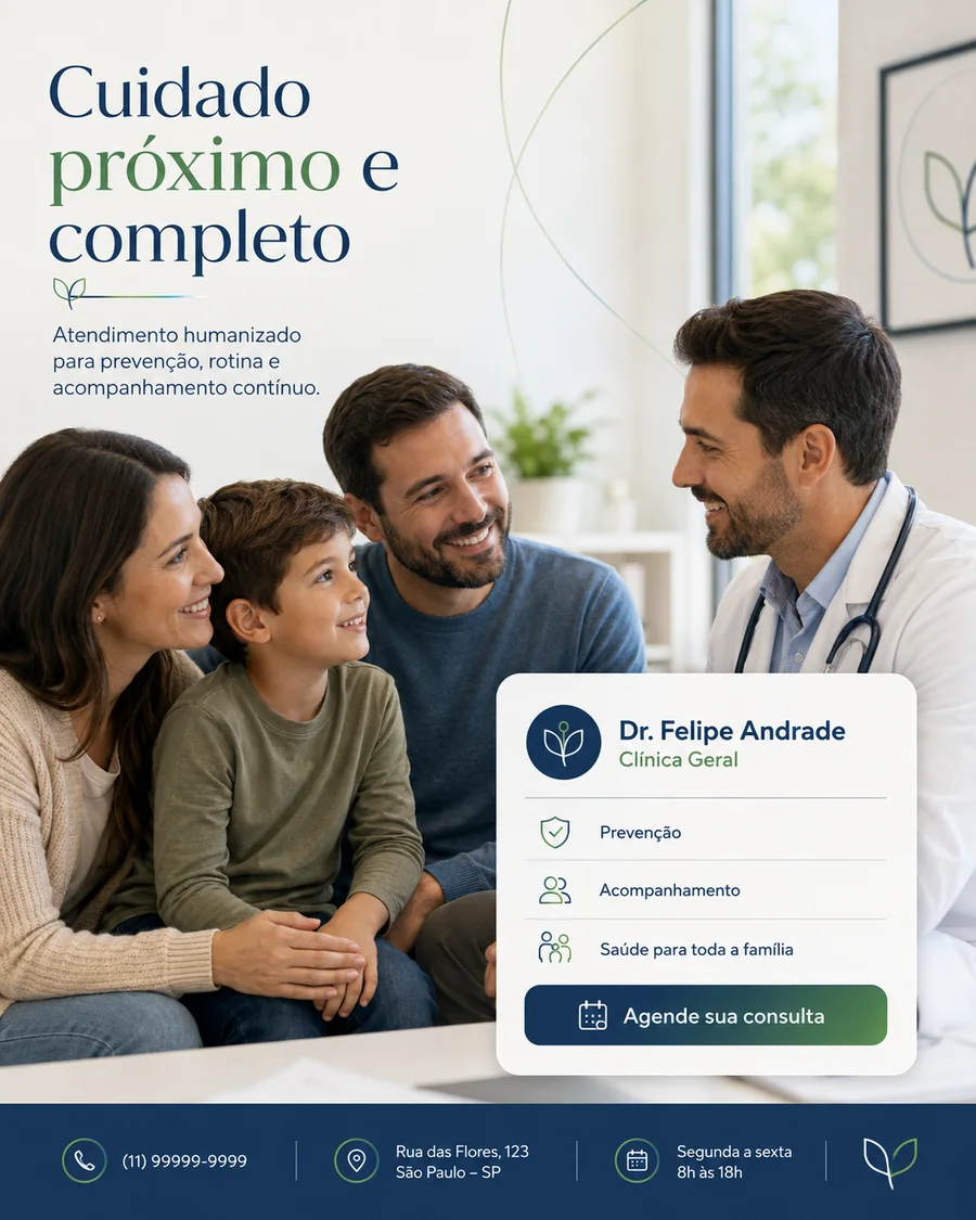 Post de Instagram para médico